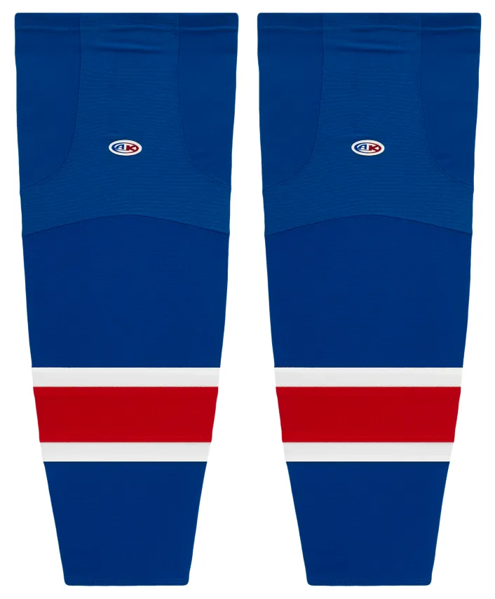 Athletic Knit (AK) HS2100-812 New York Rangers Royal Blue Mesh Ice Hockey Socks