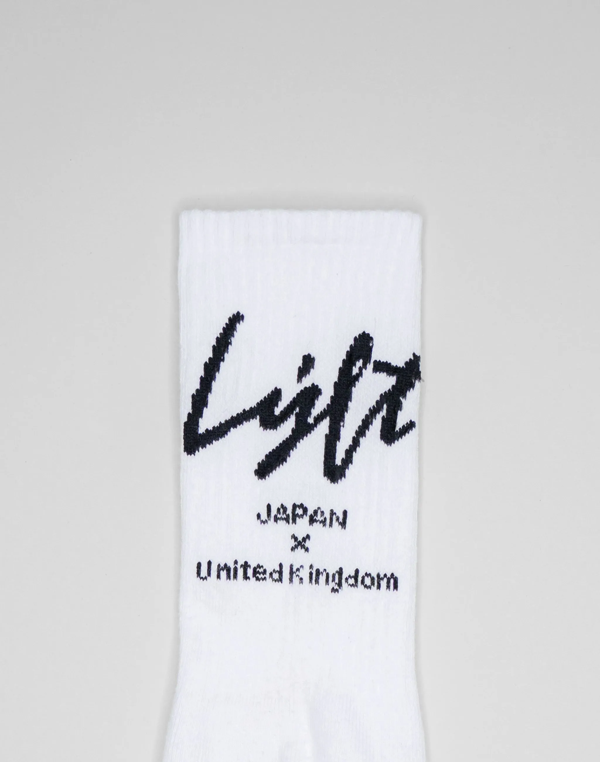 Calf Script Logo Socks - White