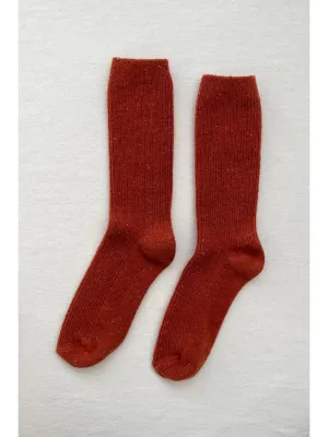 Cinnamon Wool Winter Socks