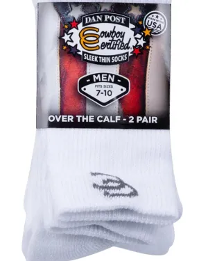 Dan Post Men's Lites OTC White Socks