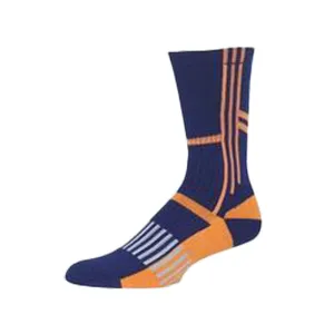 Hooey Men's Blue and Orange Striped Socks