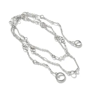 John Hardy Hammered Silver Sautoir Necklace