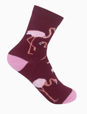 Kids Flamingo Crew Sock