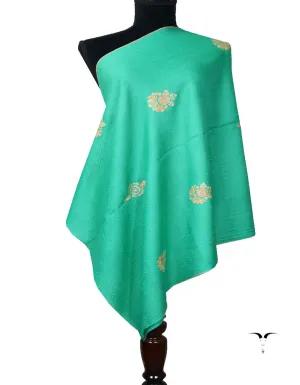 light green Embroidery Pashmina Stole 7823