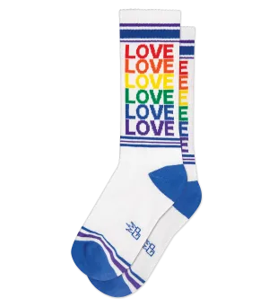 Love Rainbow Gym Crew Socks