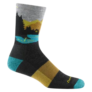 Men's Darn Tough Close Encounters Micro Crew Midweight Hiking Sock Color: Charcoal