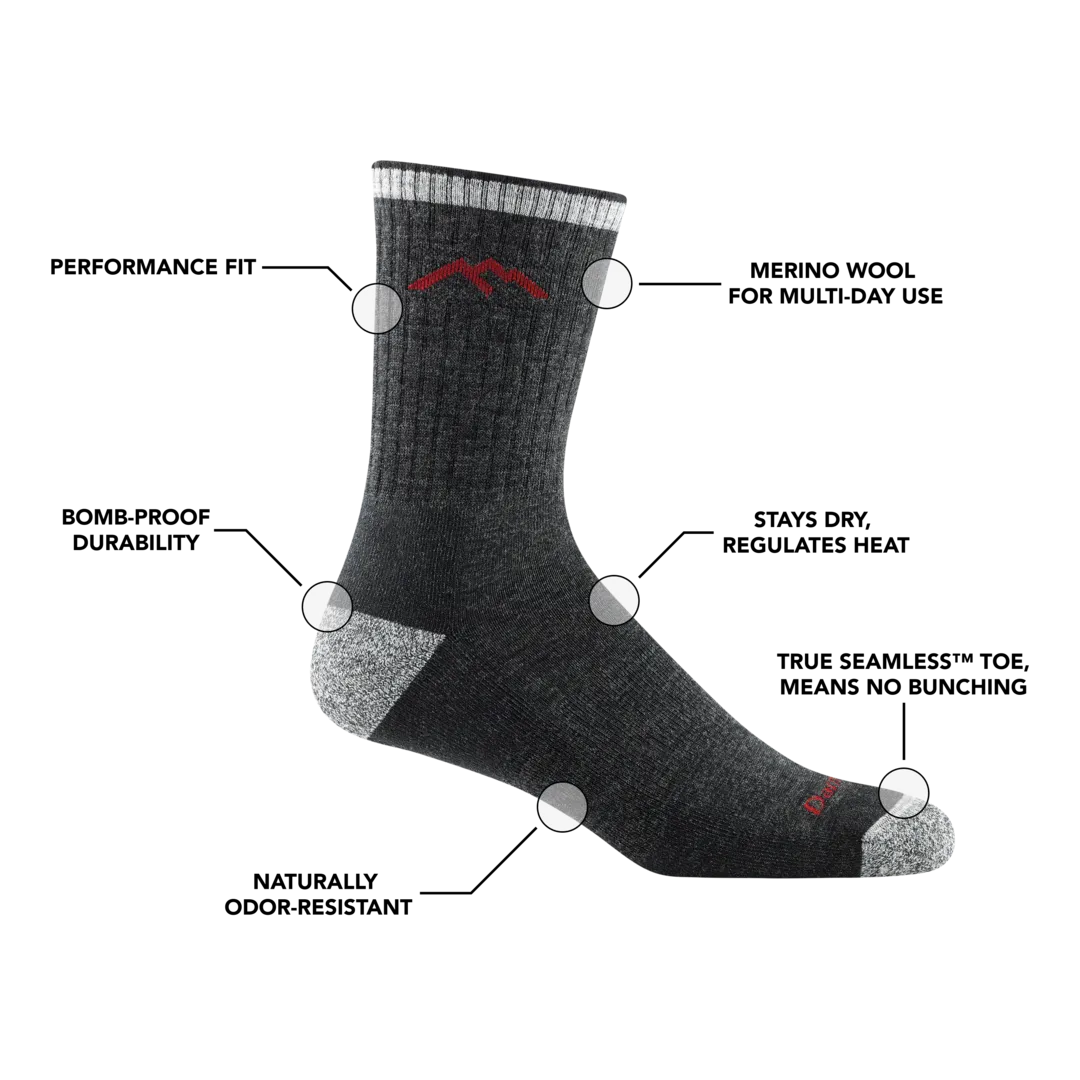 Men's Hiker Micro Crew Midweight Hiking Sock