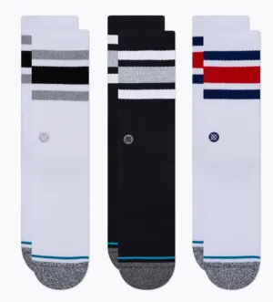 Men's Stance 3 Pack Boyd Crew Socks -Multi -Large