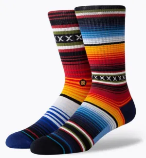 Men's Stance Curren Stripe Crew Sock -Red -Large