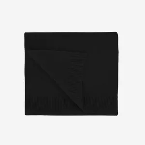 Merino Wool Scarf - Deep Black