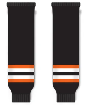 Modelline Lehigh Valley Phantoms Away Black Knit Ice Hockey Socks