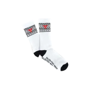 NAVAJO SOCK WHITE/BLACK