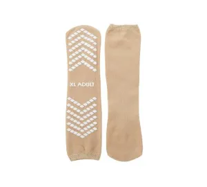 Non-Slip Tredded Hospital Fall Prevention Socks, Tan