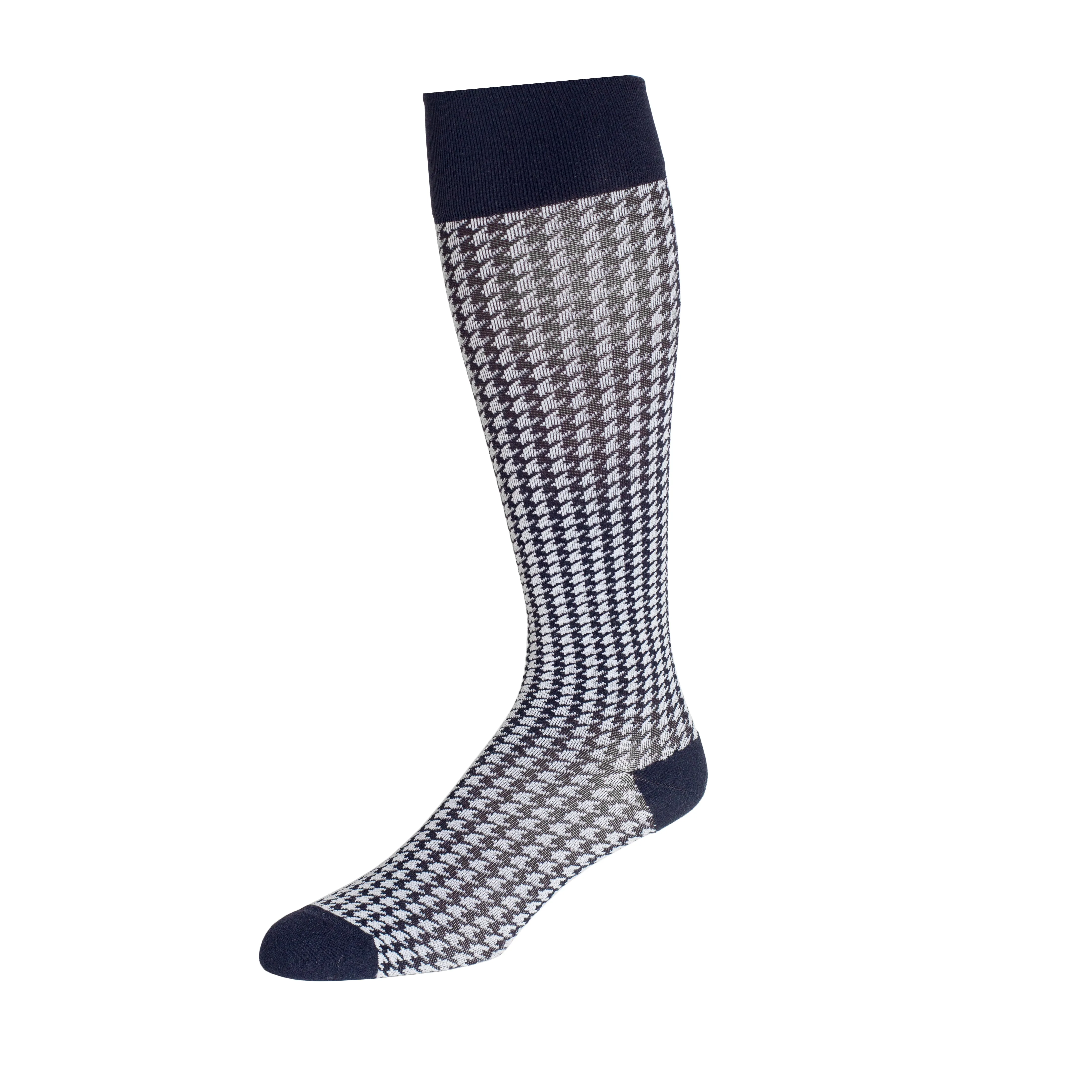 Rejuva Houndstooth 15-20 mmHg Knee High Compression Socks