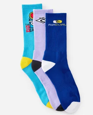 Ripcurl Retro Crew Sock 3-Pack