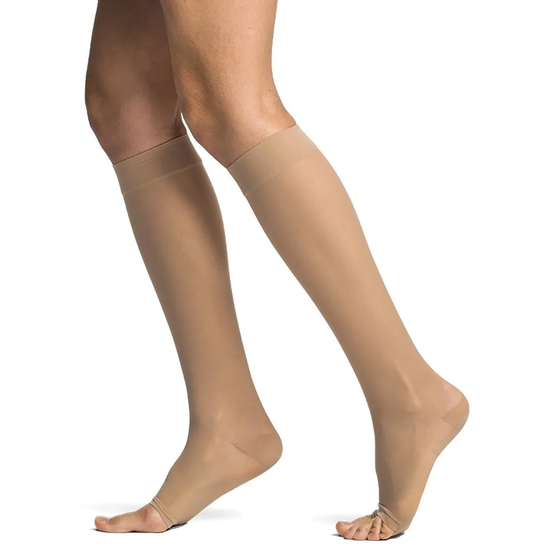 Sigvaris Sheer Knee High, Open Toe