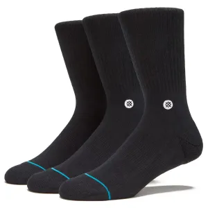 STANCE SOCKS - ICON 3-PACK BLACK