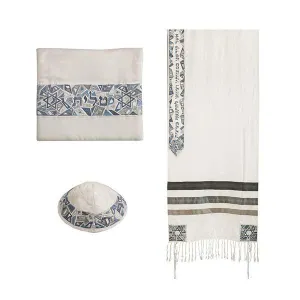 Tallit - "Magen David" - 41" Gray