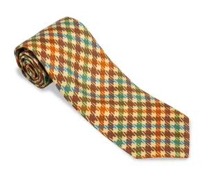 Tan Gun Club Check Necktie - F5571