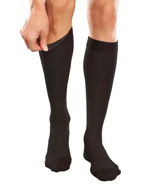 Therafirm Ease Opaque Unisex Closed Toe Knee High w/ Silicone Dot Top Band 30-40 mmHg